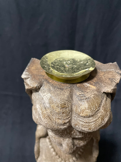 Antiker Engel-Kerzenhalter aus Ca. 200 Jahre altem Tischbein-echtes Unikat